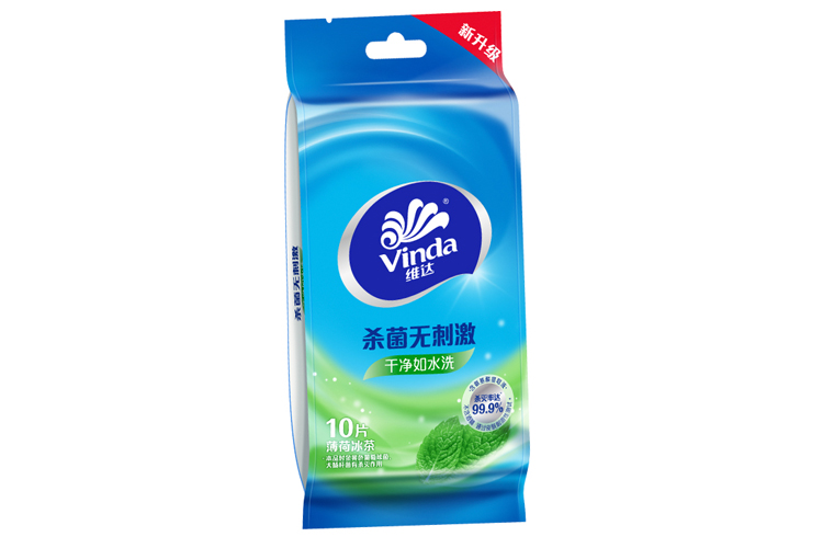 VINDA STERILIZATION NON-IRRITATING WIPES (MINT ICE TEA) 10PCS